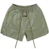 Herren -Shorts Sommer gewebt High Street Casual Lose Solid Color 5/4 Sporthosen für Männer