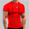 T-shirt maschili più taglia con motivi Summer Sports Sports Training Short Short Short Top S-5XL di alta qualità