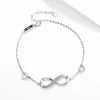 Fashion Infinite "8" Bracciale Ladies Love Bracciale Simple Diamond Bracciale Regalo per le vacanze