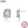 Earrings S'STEEL 925 Sterling Silver Zircon Studs Earrings For Women Luxury Irregular Shape Gift Aesthetic Designer Wedding Fine Jewelry