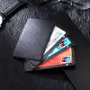 Uchwyty Nowy portfel z włókna węglowego Uchwyt karty pieniężnej Portfel Business Portfel Karta kredytowa Protector Pocket Pocket Pocket Tourse Zdejmowany rękawa karty magnetycznej