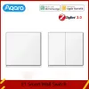 Kontroll AQARA E1 Smart Wall Switch E1 Zigbee/Zigbee 3.0 Smart Home Wireless Key Light Switch Fire Wire utan neutral med Mihome Apple