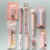 Pennor 10 datorer/set Kids Girl Pink Cat Paw Stationery Set Gel Pen Correction Tape Memo Pads Eraser Knife Set