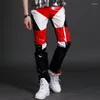 Stage Wear Costumes Bar DJ Show Clothing Men's Hip Hop Street Nightclub Male Gogo Dancer Leather Pants Punk Singer