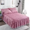 Bedding Sets Cotton Thickening Bedspread Bed Cover Non-Slip Skirt Protection Dust Proof Lace Comforter