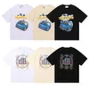 여름 Rhude Tshirt 미국 패션 브랜드 Rhude Formula F1 경주 기념 짧은 슬리브 짧은 슬리브 티셔츠 남성 커플 반 소매면.