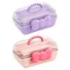 Bins Girl Hair Accessoires Aufbewahrungsbox tragbarer Schmuck Aufbewahrungsschachtel für Haarbindungen Haarstifte Barrette Haarbögen Scrunchies