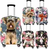 Tillbehör söt hund Yorkshire terrier / fransk bulldogg bagage täcker kvinnor resväska skydd täcker antidust rese vagn case cover