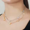 Halsketten Dreigraces 2020 Mode berühmte Marke Schmuck elegante Schmetterling Drop CZ weißer Kristall Anhänger Chocker Halskette für Frauen PN104