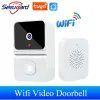 Kontrollera trådlös dörrklocka 433MHz Intelligent Welcome Chime Door Bell Ding Dong Music Melody Smart Home Security Alarm