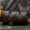 Taschen Luxus echte Ledermänner Frauen Reisen Tasche Kuh Leder tragen auf Gepäcktasche Travel Umhängetasche Männliche weibliche Wochenend -Duffle Tasche