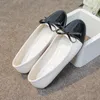 Casual Shoes 2024 Plus Size Ballet Women's Spring Round Head Flat Heel Color Matching Bow Shallow