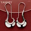 Hoop Earrings 925 Sterling Silver 55MM Paper Clip Fine For Wedding Women Charm Engagement Gift Fashion Jewelry Accessories