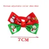 Apparel Handmade Christmas Holiday Dog Pet Cat Collar Bow Tie Adjustable Neck Strap Grooming Accessories Supplies