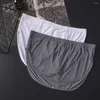 Onderbroek sexy verwijderbare sluiting goed ademend vermogen puur kleur ondergoed shorts slipje gezellige mannen slip voor badkamer