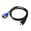 2024 1,8 m/3m HDMI-compatibele kabel naar VGA 1080P HD met audio-adapterkabel VGA kabel dropshipping plug non-slip desig anti-wearvga adapterkabel