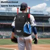 Sacs Équipement de baseball transporte des sacs sac à dos de baseball avec conception de fermeture à glissière durable