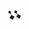 디자이너 브랜드 개별 기질 디자인 감각 밴 블랙 클로버 귀걸이 세련된 고급스럽고 절묘한 귀걸이 보석