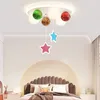 Chandeliers Colorful Glass Chandelier Lights With Hanging Star Bubble Ball Living Room Ceiling Lamps Kids Children Bedroom Lamp