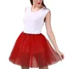 Dames slaapkleding snoepkleur multicolor rok ondersteuning half body puff petticoat kleurrijke kleine korte slaapzaal bed midi met spleet