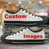 Casual schoenen gradiënt vlinder op maat gepersonaliseerde low top canvas meisjes all-match ademende veter sneakers plus maat