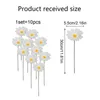 Decorative Flowers 10PCS Sunflower Artificial Simulated Blossom Stakes For Yard Art Portable Outdoor Decoration Garden Lawn Landscape