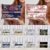 Sacs Custom Vintage Floral Nom Makup Travel Travel Cosmetics Storage Organisateur Femme Douade de Brides Demaine Bagure latérale de toilette pour dames