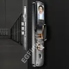 Contrôle 3D Reconnaissance du visage Cat Eye Empreinte digitale WiFi Smart Door Lock Mot de passe IC Carte Ic Application Contrôle Contrôle de la touche de sauvegarde pour l'appartement à domicile