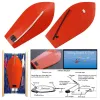 Tillbehör varm justerbar vikt röd plastplan fiske dykbräda dykplatta trolling verktyg konstgjort bete