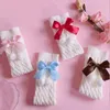 Femmes chaussettes filles doux arc en peluche couvre à pied couvre en tricot