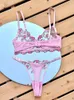 Bras Sets Sexy Bra Thong For Women Floral Transparent Lingerie Mesh Lace Fairy Underwear Embroidery Sensual See Through Exotic