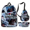 Moda criativa de mochila agora United Group 3D Impressão 3pcs/set pupila bolsas escolares