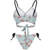 Women's Swimwear Print Bikini Swimsuit Push Up Animal Mush Floral Fitness Set Fashion Women Sexy String Design Bathing Suit