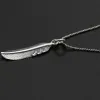 Colliers Ailes Eagle Feather Collier Pendant Trumpet 925 Bijoux en argent sterling pour femmes Fine bijoux vintage Japon marque 2024 New Gn1