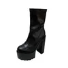 Boots 14cm CHEEL Platform Block Women's Limit for Autumn and Winter حجم كبير 35-43