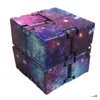 Dekompressionsleksak 6 färger Infinity Cubes Mini Toys Kids Magic Cubs Block Adts Finger Anxiety Relief DD507 Drop Delivery Gifts Novelt DHU2M