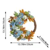 Decorative Flowers Christmas Wreath Mall Rattan Wall Circle Flower Thanksgiving Day Holiday Fall Wreaths Harvest Home Front Door Outdoor