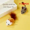 Brinquedos 1 ~ 10pcs Smart Running Runuse Brinquedo de gato interativo Movimento aleatório Teaser de gato de gato Simulação de brinquedo ratos gatinho de gatinho