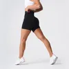 Shorts ativos nvgtn sólido sem costura para mulheres de alta cintura controle de barriga de controle de ioga Exercício de compressão