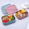 Silicon Lunchbox 3 Fach Personalisierter Name Bento Leakcoach Kinder Teiler tragbares Picknick -Essen 240412