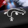 Bracelets de liaison Beau Baby Shape Pendant Bracelet blanc 925 Silver Silver Luxury Gift romantique pour amant / petite amie / sœur / mère