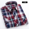 T-shirts Plaid Short Sleeve Shirts for Man Cotton Checked Colorful New Fashion Summer Young Boy Beach Clothing Confortable Casual Shirts