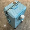 Luggage Aluminium Frame Suitcase Female Large Capacity Wet and Dry Separation Trolley Luggage Male Brake Wheel Password Travel Suitcase