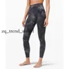 Lu Lu Yoga Yoga High Waist Tie Dye Sports Pants High Waist Accollo leggings Leggings Controllo Tummy Allenamento Leggings 4 Way Tigh Lemon 57