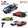 Bilar 1/24 mini RC CAR 2.4G Fjärrkontroll 4ch 10 km/h hög hastighet AMG Model Vehicle Metal Body RC Drift Electric Toy Car Gift for Boy