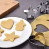 Roestvrij kerststaal bakkoekjes mallen Xmas Tree Mold Cake Decoration Tool Gift Diy Biscuit Mold 20pcs/Set