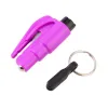 Multicolor Car Safety Hammer Spring Type Escape Window Breaker Punch Seat Belt Cutter Keychain Auto Accessories ZZ