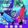 Besleme çubuğu puf shisha 15000 Tek kullanımlık vapes örgü bobin 0.6ohm büyük bulut dtl e-sigara nargile kalem vapsolo 15 k puflar dijital ekran düşük nic al fakher vaper eu depo