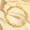 Correntes Eilieck 316L Aço inoxidável colar de ouro grosso para mulheres Chain de gargantilha de moda Cadeia de jóias à prova d'água Collar Bijoux