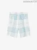 High End Buurberlyes Kostümleri Kadınlar Erkekler Yeni Yaz İpek Ekose Drawstring Düz Bacak Erkek Gündelik Pantolon Şort Kıdemli Marka Gündelik Yaz Tasarımcı Şort